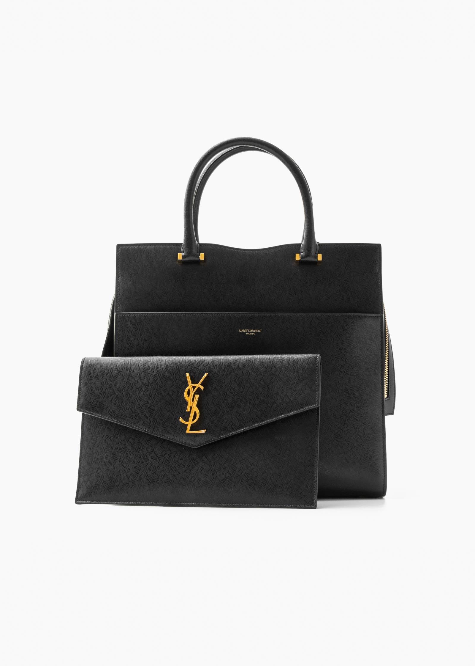 Saint Laurent Uptown black leather-SHOZLY