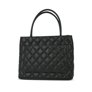 Chanel Black Caviar Leather Medallion