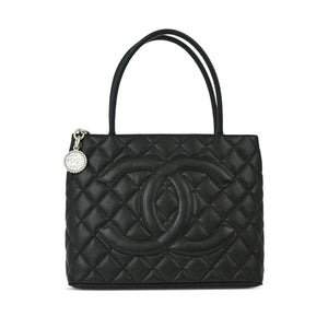 Chanel Black Caviar Leather Medallion