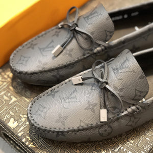 Formal Leather Shoes - LV Black And Sliver For Men