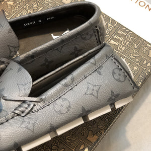 Formal Leather Shoes - LV Black And Sliver For Men