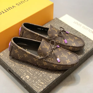 Formal Leather Shoes - LV Brown Purple For Men