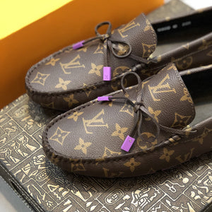 Formal Leather Shoes - LV Brown Purple For Men