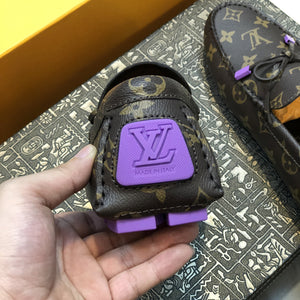 Formal Leather Shoes - LV Brown Purple For Men