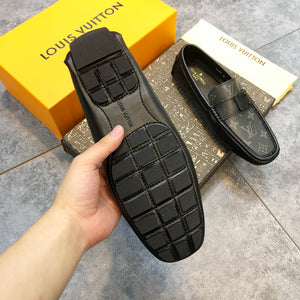 Formal Leather Shoes - LV Classic All Black For Men