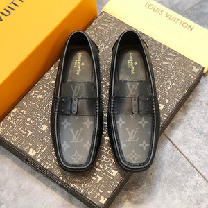 Formal Leather Shoes - LV Classic All Black For Men
