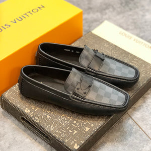 Formal Leather Shoes - LV Classic Black Square For Men