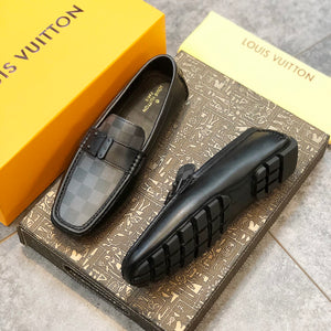 Formal Leather Shoes - LV Classic Black Square For Men