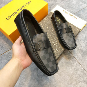 Formal Leather Shoes - LV Classic Black Square For Men