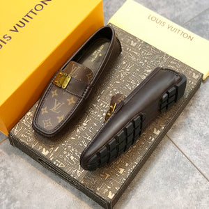Formal Leather Shoes - LV Classic Brown For Men