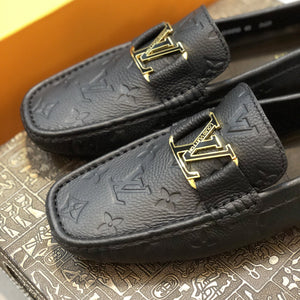 Formal Leather Shoes - LV Gold Medal Black For Men