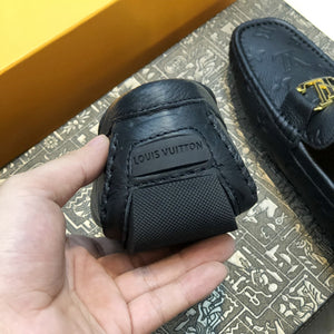 Formal Leather Shoes - LV Gold Medal Black For Men