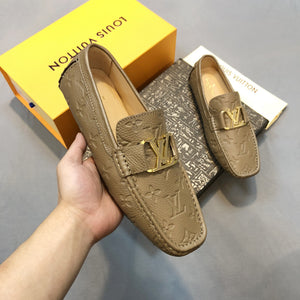 Formal Leather Shoes - LV Gold Medal Brown For Men