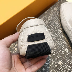 Formal Leather Shoes - LV Gold Medal White For Men