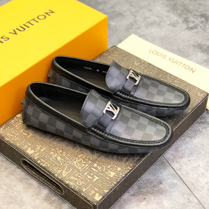 Formal Leather Shoes - LV Modern Black Square For Men