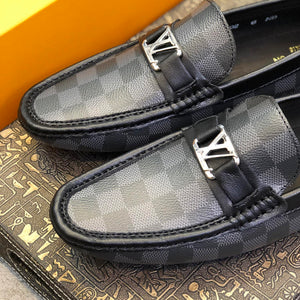 Formal Leather Shoes - LV Modern Black Square For Men