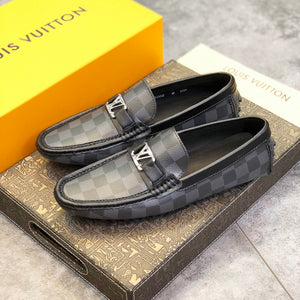 Formal Leather Shoes - LV Modern Black Square For Men