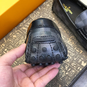 Formal Leather Shoes - LV Modern Black Square For Men