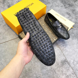 Formal Leather Shoes - LV Modern Black Square For Men