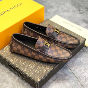 Formal Leather Shoes - LV Modern Brown Square For Men