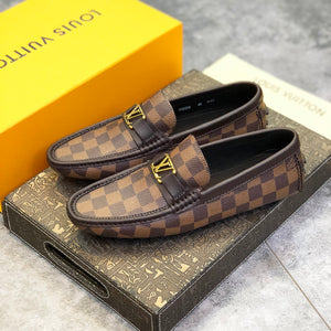 Formal Leather Shoes - LV Modern Brown Square For Men