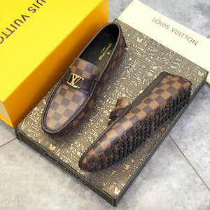 Formal Leather Shoes - LV Modern Brown Square For Men