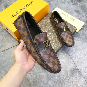 Formal Leather Shoes - LV Modern Brown Square For Men