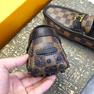 Formal Leather Shoes - LV Modern Brown Square For Men