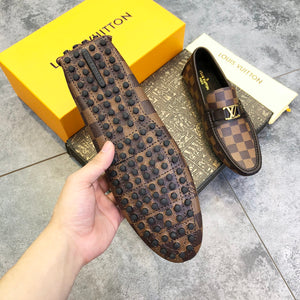 Formal Leather Shoes - LV Modern Brown Square For Men