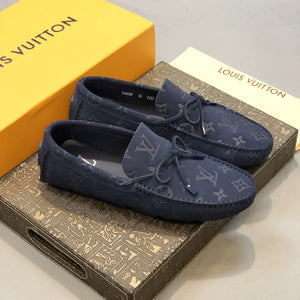 Formal Leather Shoes - LV Navy For Men