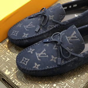 Formal Leather Shoes - LV Navy For Men