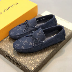 Formal Leather Shoes - LV Navy For Men