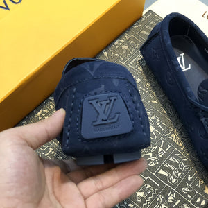 Formal Leather Shoes - LV Navy For Men