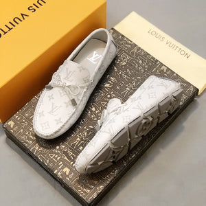 Formal Leather Shoes - LV White For Men
