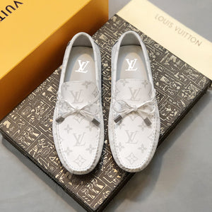 Formal Leather Shoes - LV White For Men