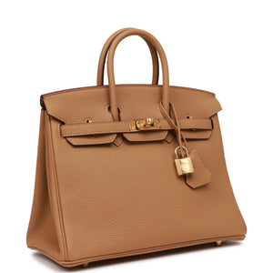 Hermès Birkin 25 Biscuit Togo Gold Hardware