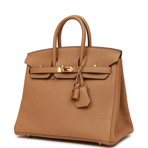 Hermès Birkin 25 Biscuit Togo Gold Hardware