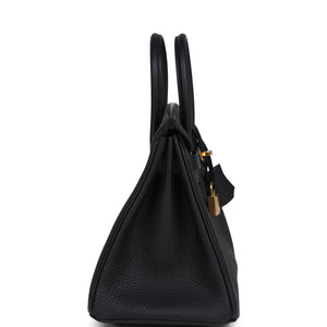 Hermes Birkin 25 Black Togo Gold Hardware