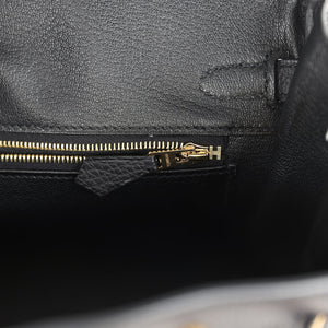 Hermes Birkin 25 Black Togo Gold Hardware