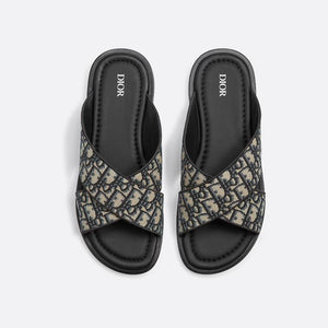 Men Sandal Dior Alias - Beige and Black Dior Oblique Jacquard