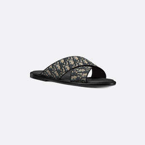 Men Sandal Dior Alias - Beige and Black Dior Oblique Jacquard