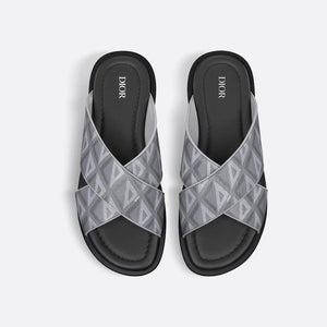Men Sandal Dior Alias - Gray Coated Cotton Canvas