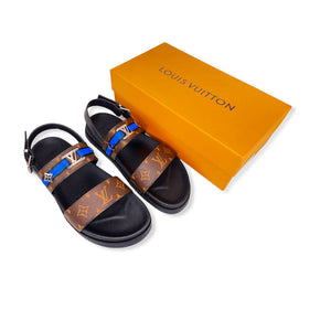 Men Sandal - Foch Brown and Blue Line LV