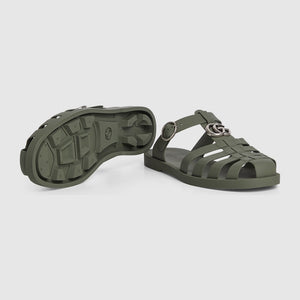 Men Sandal - Gucci Double G mule Dark Green