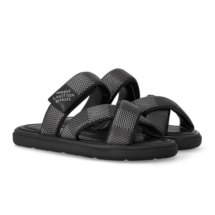 Men Sandal LV Venice Mule Black
