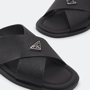 Men Sandal Prada Saffiano leather