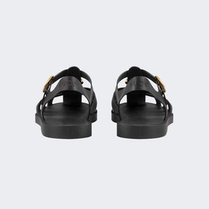 Men Sandal - Rubber buckle strap Black