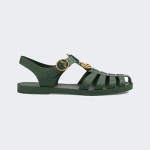 Men Sandal - Rubber buckle strap Green