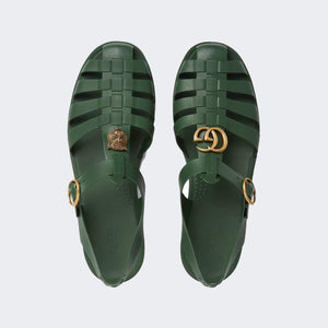 Men Sandal - Rubber buckle strap Green