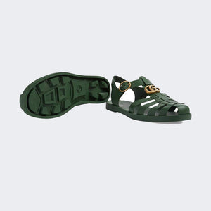 Men Sandal - Rubber buckle strap Green